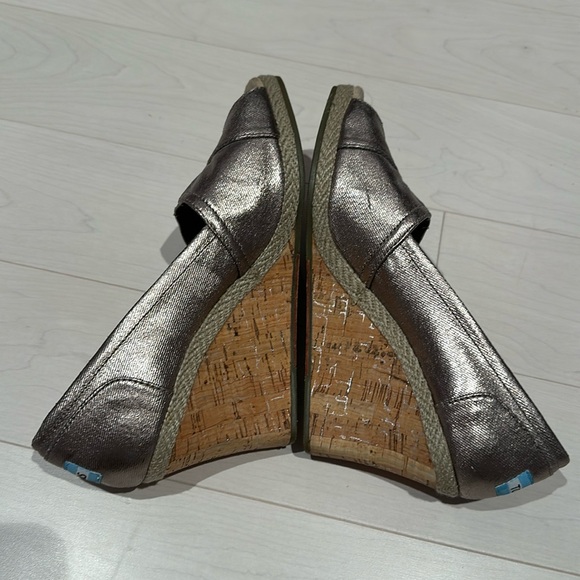 Toms Cork Wedges Espadrille   - size 8 - Picture 1 of 8